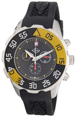 Gevril Mens 3000R GV2 Parachute Collection Black Dial Chronograph Watch